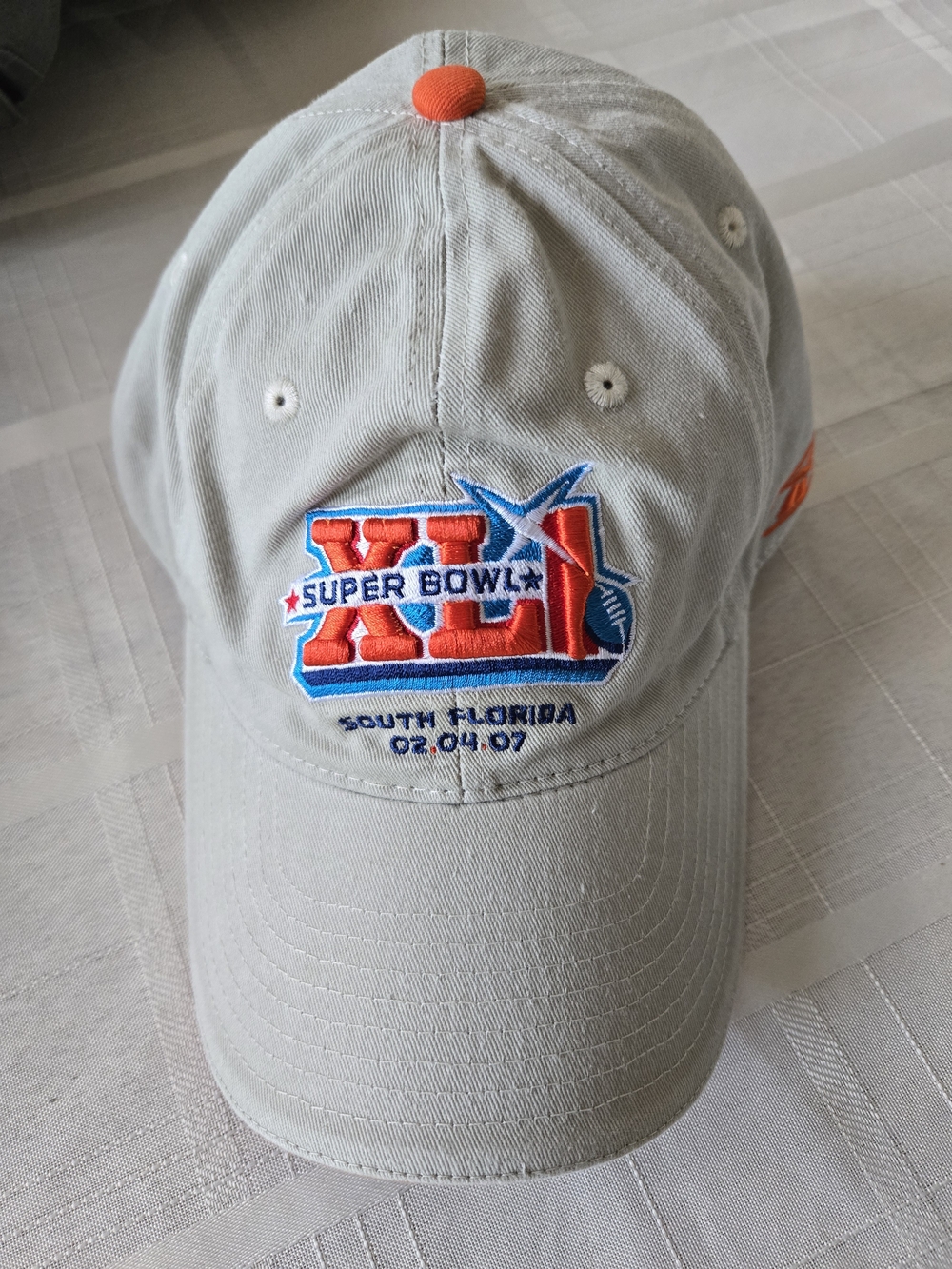 Vintage 2007 Super Bowl XLI Hat South Florida NFL Football Cap Gray OS